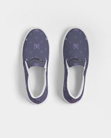 Purple Graffiti Spray SMC Women's Slip-On Canvas Shoe