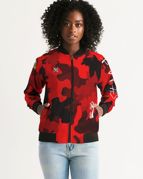 Red Camo SMC x2 Women's Bomber Jacket