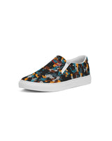 Blue and Orange Camo SMC Women's Slip-On Canvas Shoe