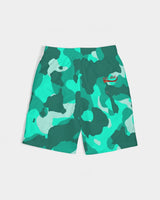 Lime Green Camo SMC Boys Swim Trunk