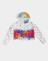 Abstract Splat SMC Women's Cropped Windbreaker