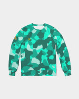 Lime Green Camo SMC Men's Classic French Terry Crewneck Pullover