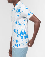 Blue Splatter SMC1 Men's Slim Fit Polo