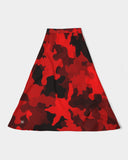 Red Camo SMC x2 Women's A-Line Midi Skirt