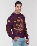 Burgundy Gold Splatter SMC Men's Pullover Sweater