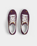 Burgundy Gold Splatter SMC Men's Faux-Leather Sneaker