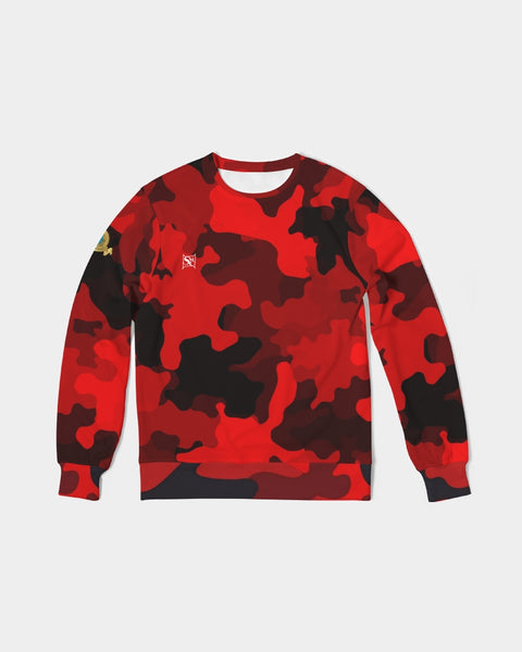 Red Camo SMC x2 Men's Classic French Terry Crewneck Pullover