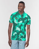 Lime Green Camo SMC Men's Slim Fit Polo