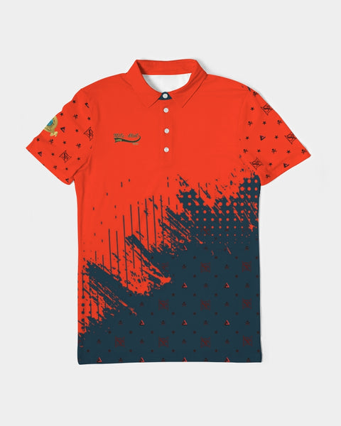 Red and Black City SMC Men's Slim Fit  Polo