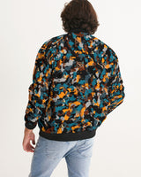 Blue and Orange Camo SMC Men's Bomber Jacket