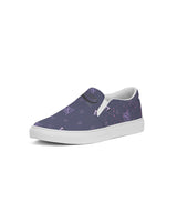 Purple Graffiti Spray SMC Women's Slip-On Canvas Shoe