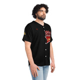 Red and Black SMC Wrap Men's Baseball Jersey