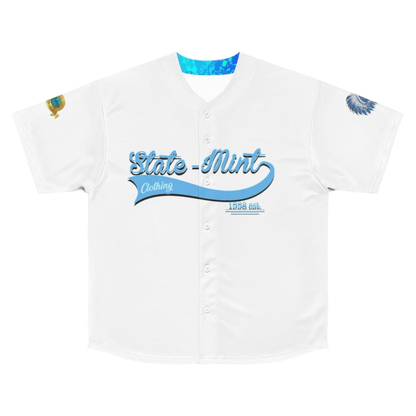 Azure Blue SMC Men's Baseball Jersey