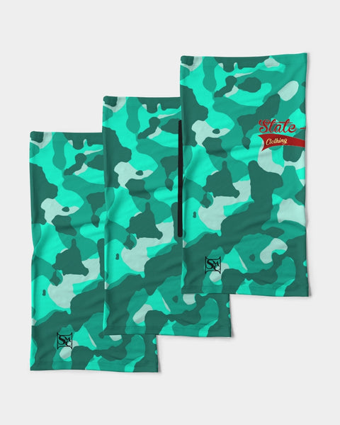 Lime Green Camo SMC Neck Gaiter Set