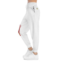 Red and White Joggers