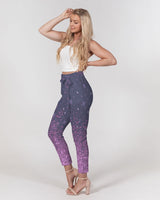 Purple Graffiti Spray SMC Women's Belted Tapered Pants