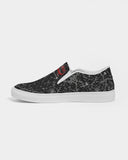 Cracked Sole Black SMC Women's Slip-On Canvas Shoe