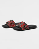 Vanta Black Red Sketch Women's Slide Sandal