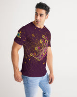 Burgundy Gold Splatter SMC Men's Tee