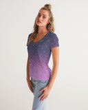 Purple Graffiti Spray SMC Women's V-Neck Tee