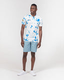 Blue Splatter SMC1 Men's Slim Fit Polo