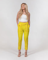 Yellow Paper SMC Women's Belted Tapered Pants