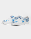 Blue Splatter SMC1 Women's Slip-On Canvas Shoe