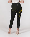 Black & Yellow SMC Women's Belted Tapered Pants