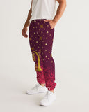 Burgundy Graffiti Spray SMC Men's Track Pants