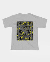 Yellow Grey Camo Kids Graphic Tee