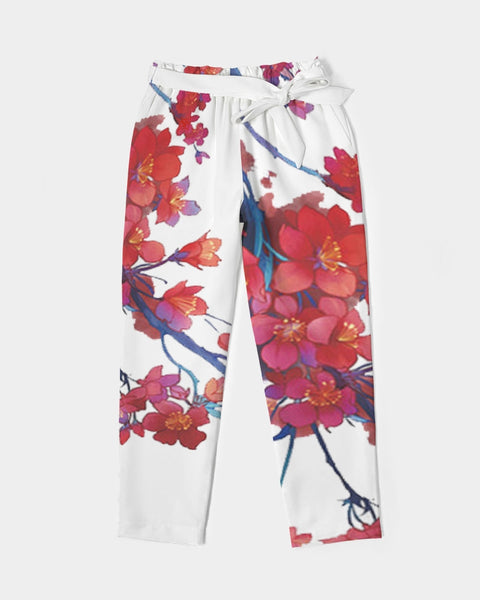 Cherry Blossom SMC Women's Belted Tapered Pants