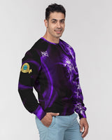 Purple Spark SMC Men's Classic French Terry Crewneck Pullover