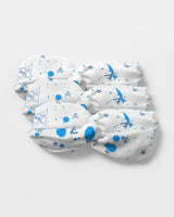 Blue Splatter SMC1 Twist Knot Headband Set