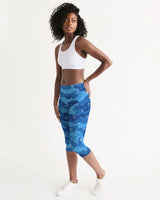 Blue Camo SMC Women's Mid-Rise Capri