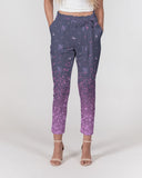 Purple Graffiti Spray SMC Women's Belted Tapered Pants