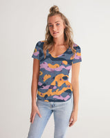 Pink Camo SMC Women's V-Neck Tee