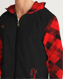 Red Plaid SMC Men's Windbreaker