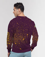 Burgundy Gold Splatter SMC Men's Pullover Sweater