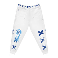 Blue X'ed Out Joggers