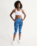 Blue Camo SMC Women's Mid-Rise Capri