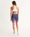 Purple Graffiti Spray SMC Women's Mid-Rise Bike Shorts