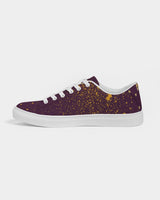 Burgundy Gold Splatter SMC Men's Faux-Leather Sneaker