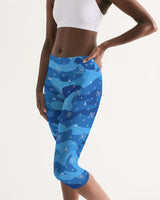 Blue Camo SMC Women's Mid-Rise Capri