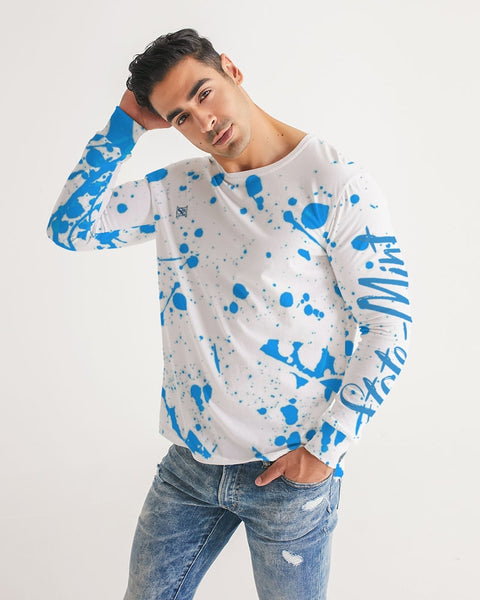 Blue Splatter SMC1 Men's Long Sleeve Tee