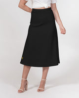 Vanta Black SMC Women's A-Line Midi Skirt