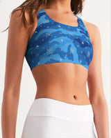 Blue Camo SMC Women's Sports Bra