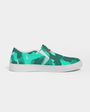 Lime Green Camo SMC Women's Slip-On Canvas Shoe