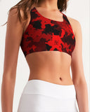 Red Camo SMC x2 Women's Seamless Sports Bra