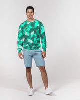 Lime Green Camo SMC Men's Classic French Terry Crewneck Pullover