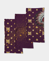 Burgundy Gold Splatter SMC Neck Gaiter Set